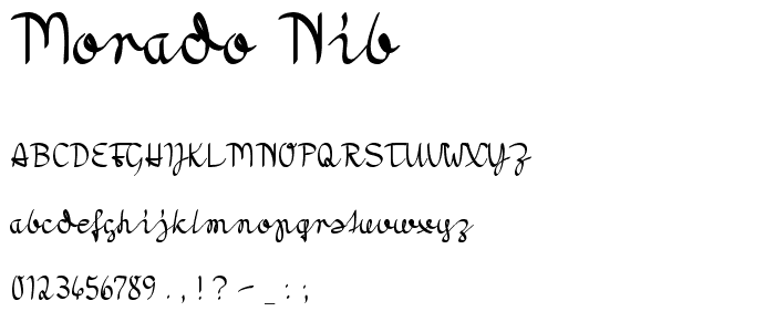Morado Nib font